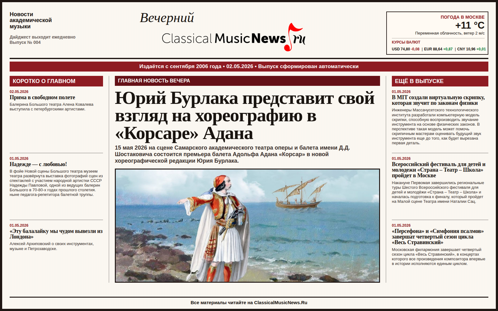 Выпуск от 02.05.2026