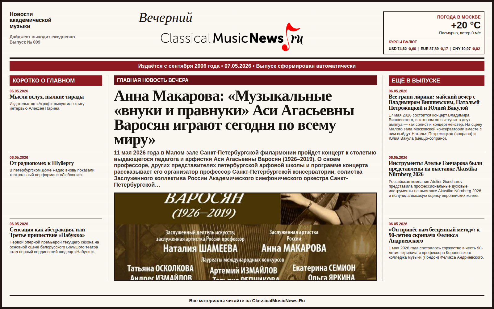 Выпуск от 07.05.2026